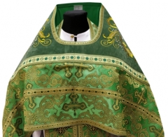 Облачення священника комбіноване з парчі &quot;Ажурний хрест&quot;, з вишитим опліччям, вишивка &quot;Новий візерунок&quot;