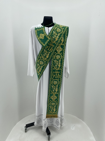 Орар двойной с поручами, вышивка "Листик"