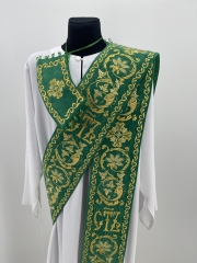 Орар двойной с поручами, вышивка "Листик"