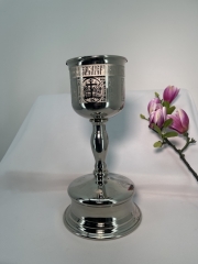 Потир - чаша 1л нікелювання, лазерне гравірування, висота 29см