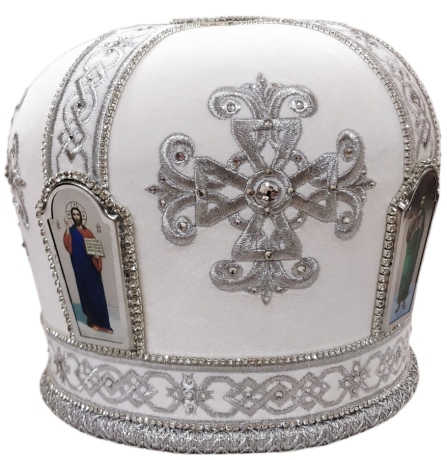 Митра Крест белая