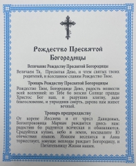 Ікона Різдво Пресвятої Богородиці 15х18см 