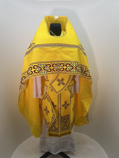 Облачення священника, вишите на габардині, вишивка "Сердечка" з вишитим галуном