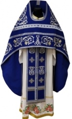 Облачення священника вишите на габардині, вишивка &quot;Роза&quot; з пришивним галуном