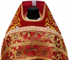 Облачення священника комбіноване з парчі &quot;Київський хрест&quot;, з вишитим опліччям, вишивка &quot;Роза&quot;