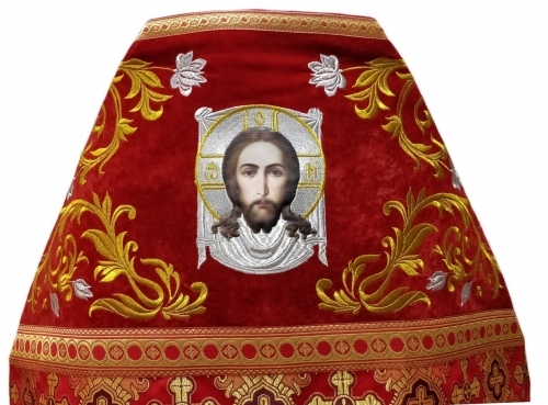 Облачення священника комбіноване з парчі "Київський хрест", з вишитим опліччям, вишивка "Роза"