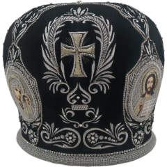 Митра  "Крест у венце"  чёрная