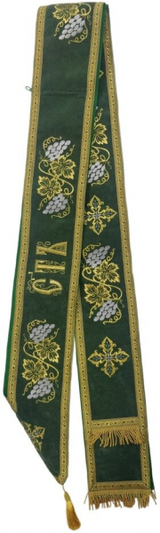 Орарь двойной виноград с пришитим галуном