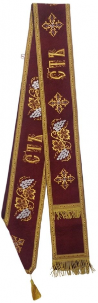 Орарь двойной виноград с пришитим галуном