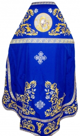 Облачення священника, вишите на габардині, вишивка "Роза" з пришивним галуном