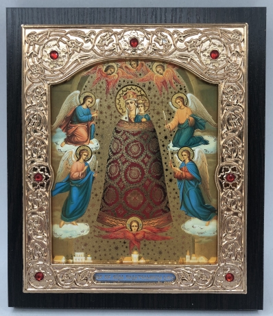 Икона Богородицы "Подавительница ума" 15х18