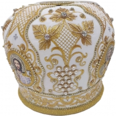 Митра  "Узор"  белая