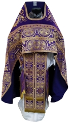 Облачення священника комбіноване з парчі &quot;Київський хрест&quot;, з вишитим опліччям, Вишивка &quot;Нова вишивка&quot;