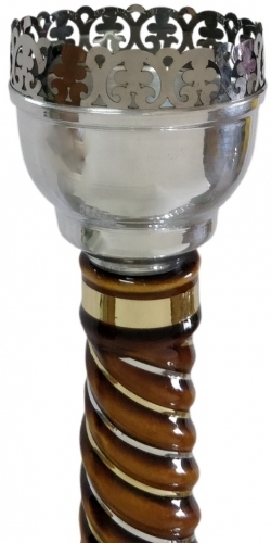 Подсвечник (коричневая керамика) на 70 свечей