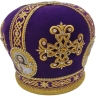 Митра  Крест  фиолетовая