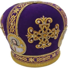 Митра  Крест  фиолетовая