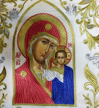 Хоругви вышитые (пара) новая вышивка, вышитая икона