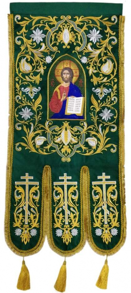 Хоругви вышитые (пара) новая вышивка, вышитая икона