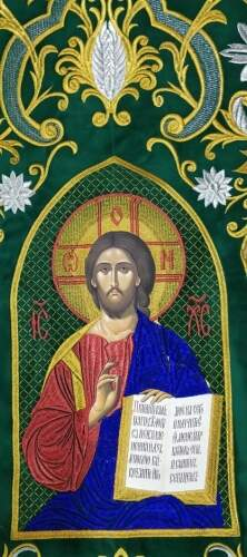 Хоругви вышитые (пара) новая вышивка, вышитая икона