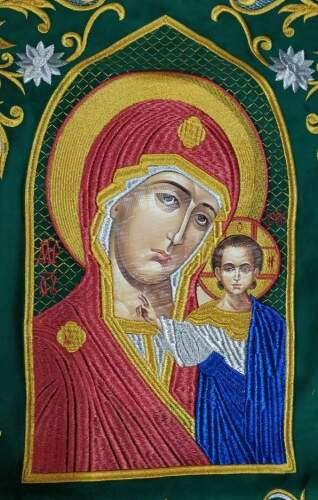 Хоругви вышитые (пара) новая вышивка, вышитая икона