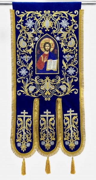 Хоругви вышитые (пара) новая вышивка, вышитая икона