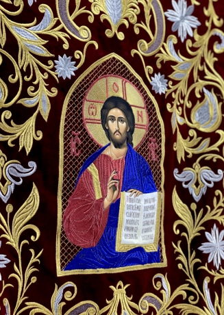 Хоругви вышитые (пара) новая вышивка, вышитая икона