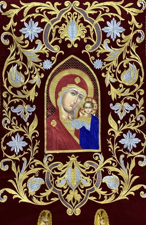 Хоругви вышитые (пара) новая вышивка, вышитая икона