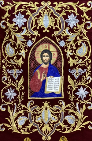 Хоругви вышитые (пара) новая вышивка, вышитая икона