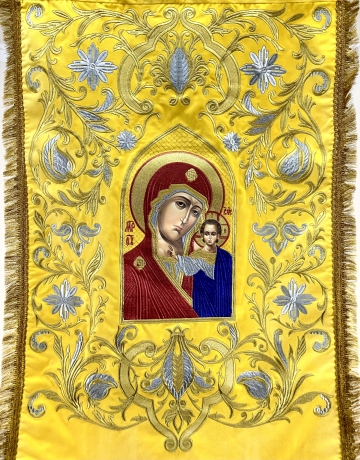 Хоругви вышитые (пара) новая вышивка, вышитая икона