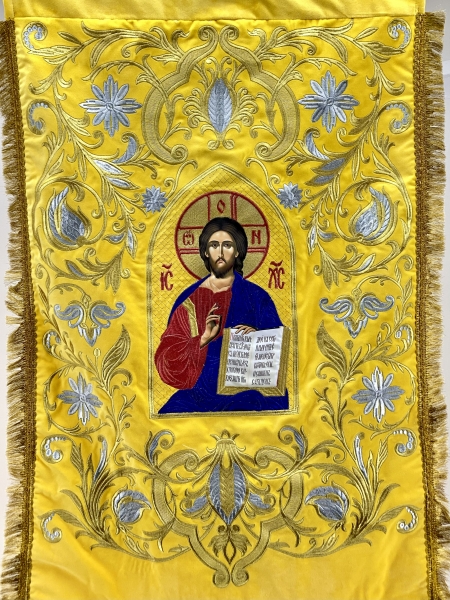 Хоругви вышитые (пара) новая вышивка, вышитая икона