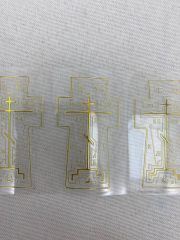 Хрест-наклейка на освячення будинку (хамелеон)