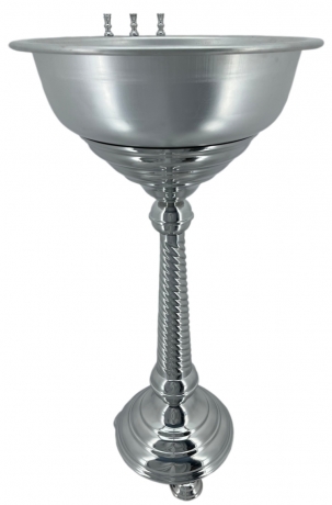 Купіль для хрещення, Ф45 (висота 90см. миска алюміній) 15л 2