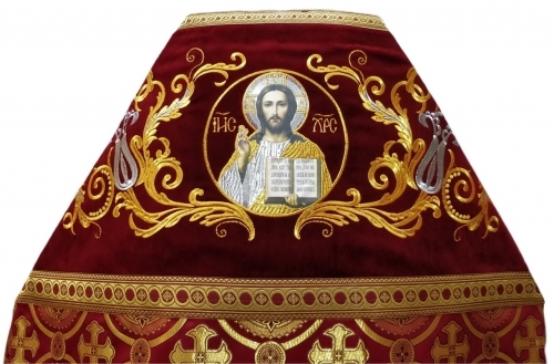 Облачення священника комбіноване з парчі "Києвский крест", з вишитим опліччям, Вишивка "Нова вишивка"