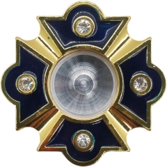 Капсула з емаллю ф5см синяя/бел.к зол