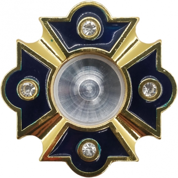 Капсула с эмалью Ф5см синяя/бел.кзол