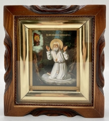 Ікона свт. прп. Серафим Саровский 19х17