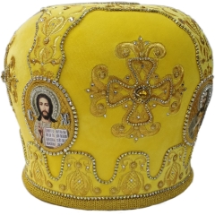 Митра  "Крест"  жёлтая