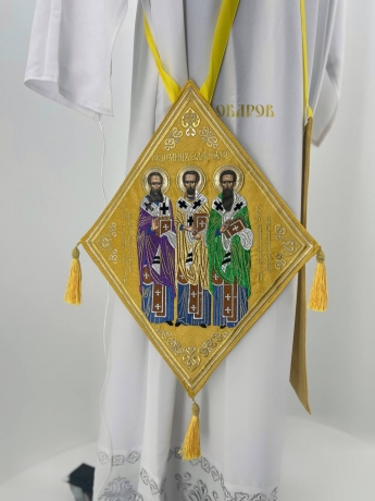 Палиця вишита з іконою "Собор трьох святителів"