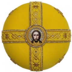 Митра  "Крест"  жёлтая Х2085