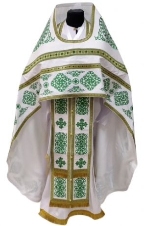 Облачение священника, вишитое на габардине, вишивка "Круг" с пришивним галуном