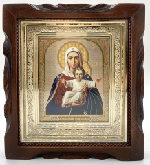 Икона Богородицы "Азм я с вами и никто на вас" 19х17