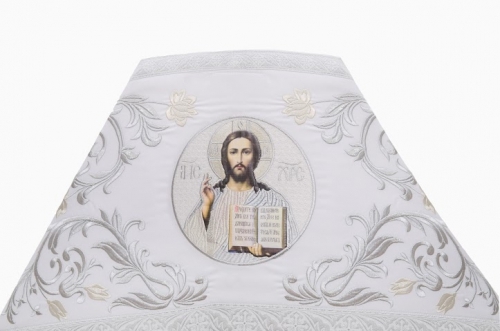 Облачение священника, вышитое на габардине, вишивка "Роза" с пришивним галуном