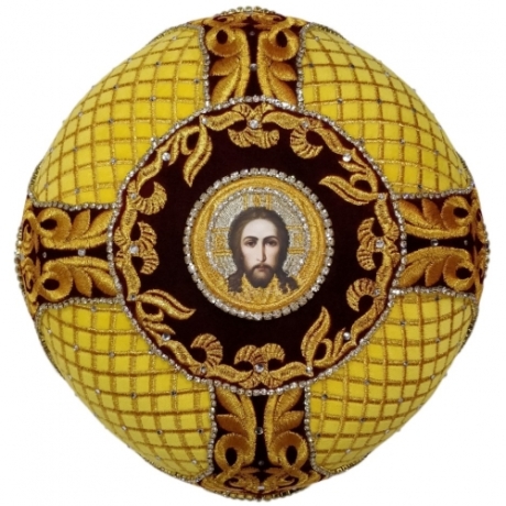 Митра  "Сетка"  жёлто - бордовая