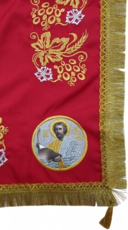 Накидка "Колос" с Евангелистами, с дорогою бахрамою