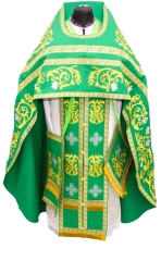 Облачення священника, вишите на габардині, вишивка &quot;Роза&quot; з пришивним галуном