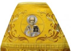 Облачення священника комбіноване з парчі &quot;Київський хрест&quot;, з вишитим опліччям, вишивка &quot;Новий візерунок&quot;