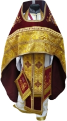 Облачення священника комбіноване з парчі, з вишитим опліччям, вишивка &quot;Нова вишивка&quot;