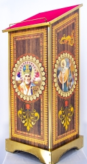 Аналой бічний, економ друк св. Микола чуд., 46х46см, (Висота 118-95см)