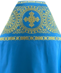 Облачення священника вишите на габардині, вишивка &quot;Коло&quot; з вишитим галуном 