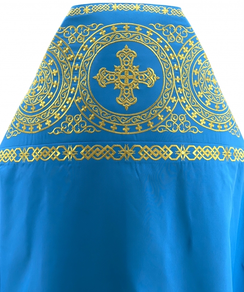 Облачення священника вишите на габардині, вишивка "Коло" з вишитим галуном
